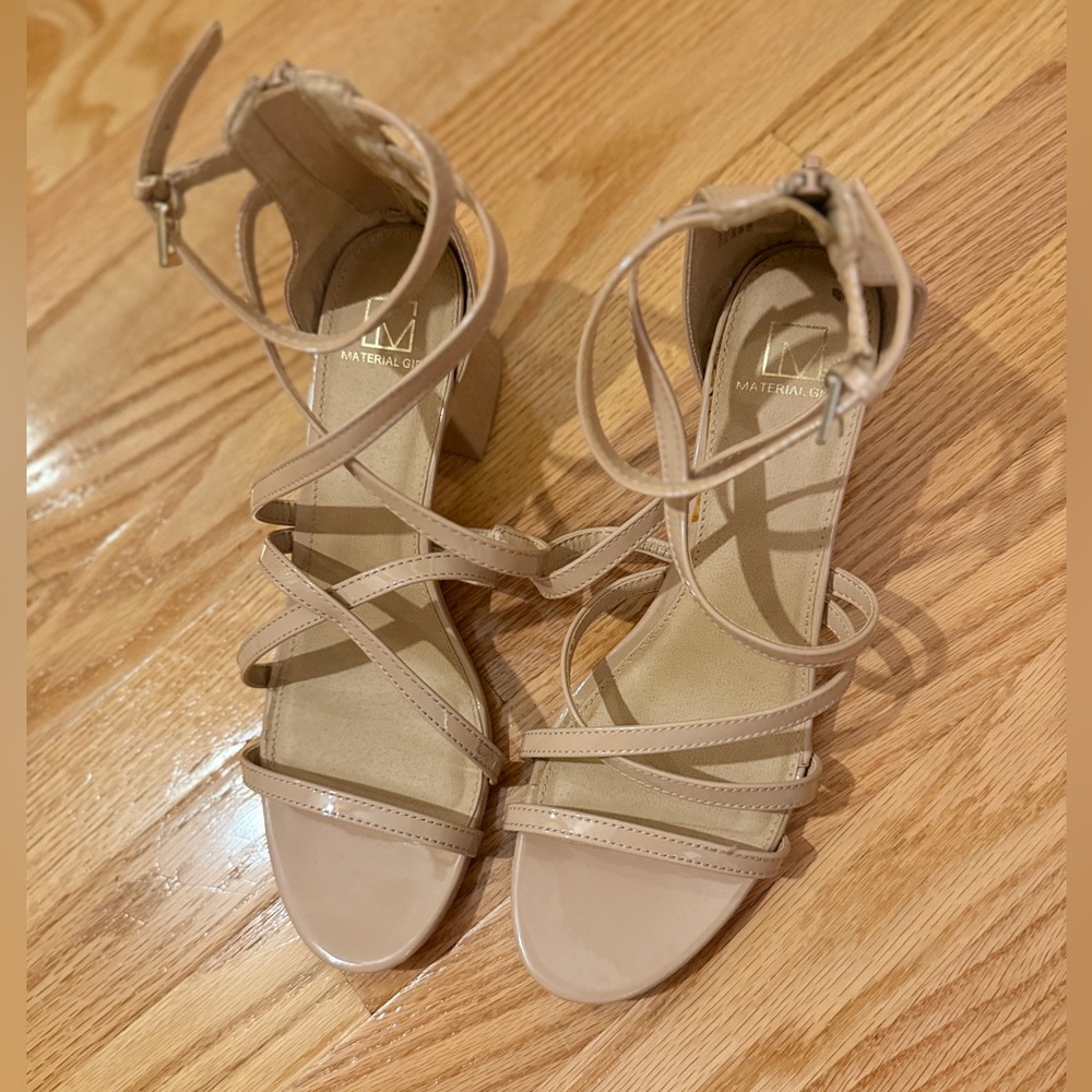 Material Girl Girl Nude Strappy Heels